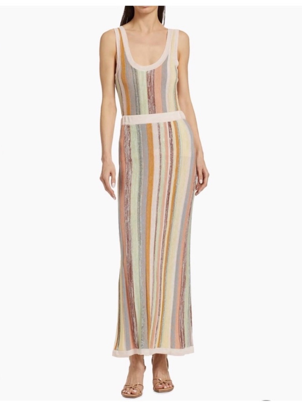 Zimmermann Natura Mouline skirt and tank SET SIZE 2 Multicolor Pastel Stripe